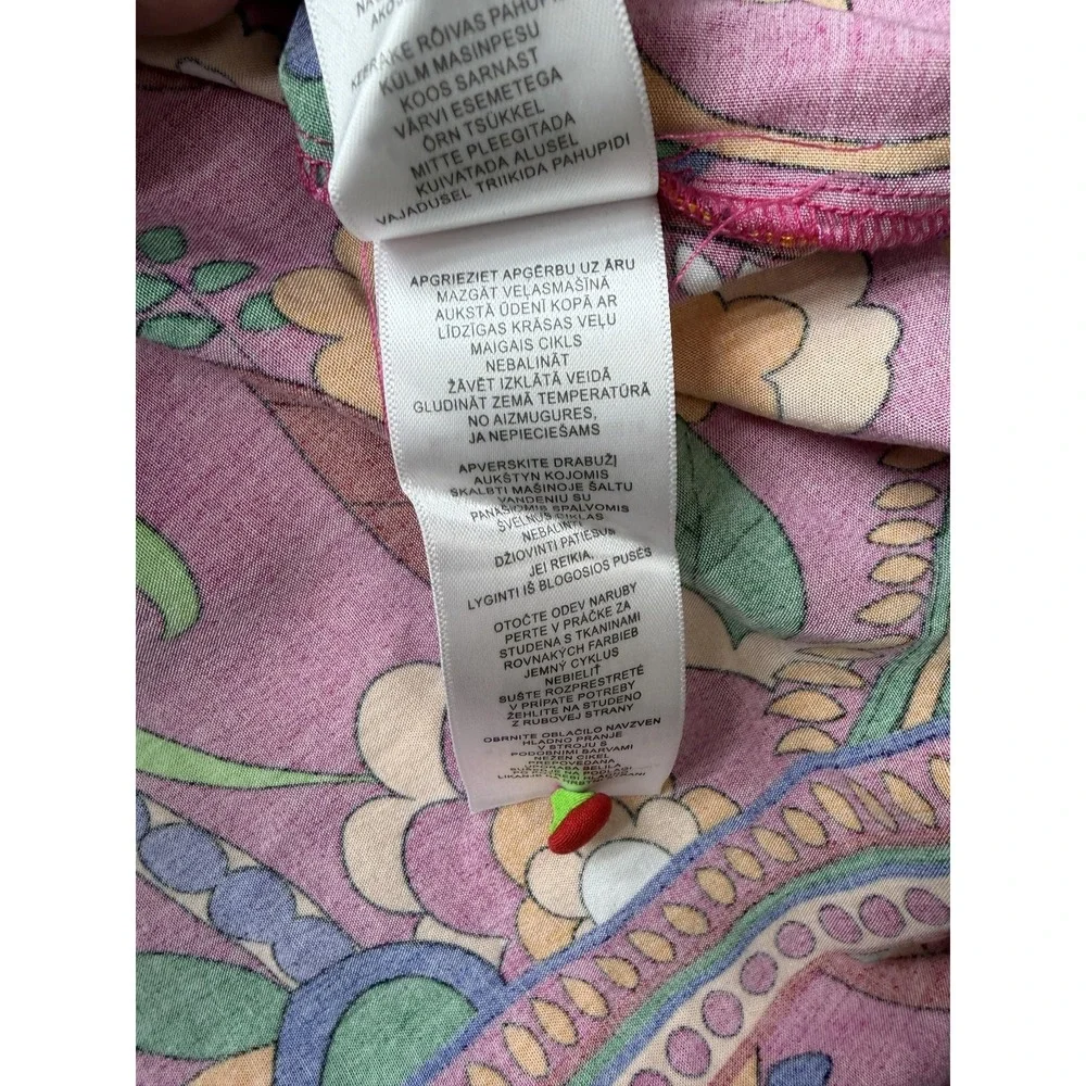 Adrianna Papell Womens Maxi Dress Size 6 Paisley Boho V Neck Balloon Sleeve - Picture 15 of 16